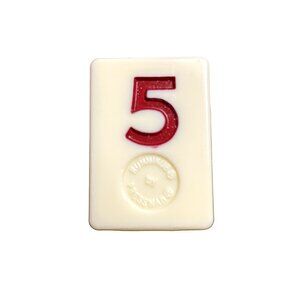 Pressman Rummikub Red  5 Tile Original Replacement Game Piece Smooth Back u